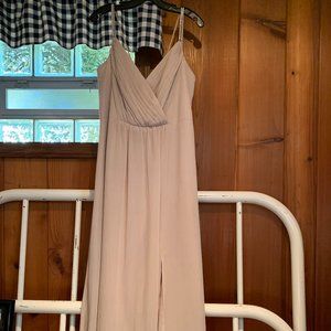 David's Bridal Bridesmaid Dress- Biscotti
